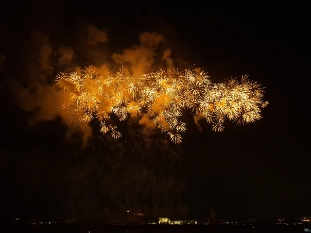 6．夜のお楽しみ「花火の打ち上げ」